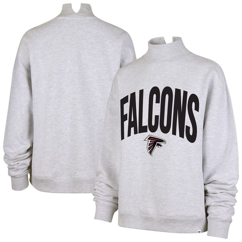 フォーティセブンブランド レディース トップス プルオーバー モックネック 汗水 47 Brand Women\u0027s \u002747 Gray Atlanta Falconsubtle Muse Mock Neck Sweatshirt Fal Grey 薄墨色