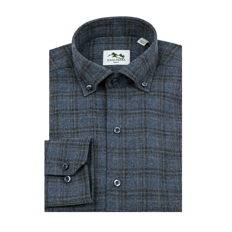 ウェアシエラ レディース トップス Tシャツ ボタンダウン コットン ダウン Wear Sierra Top Shelf Men's Turkish Cotton Long Sleeve Button Down Shirt in Combed Cottonavy ネイビー｜ReVida 店