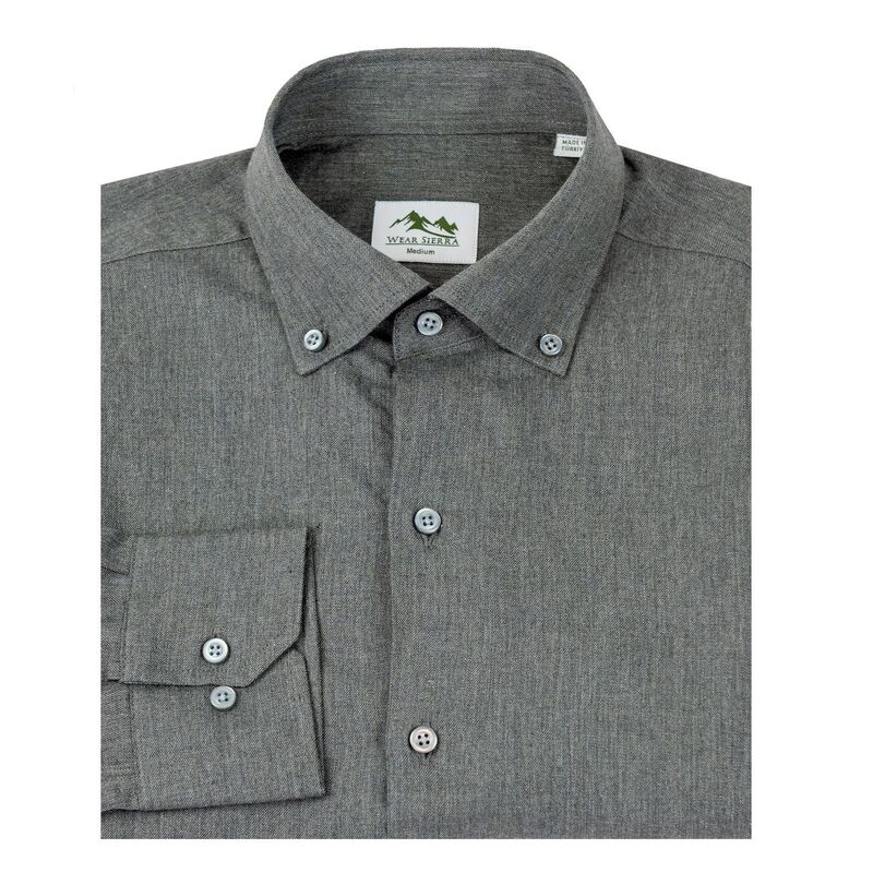 ウェアシエラ レディース トップス Tシャツ ボタンダウン コットン ダウン WEAR SIERRA Men's Top Shelf Turkish Cotton Long Sleeve Button Down Shirt Classic Gray グレー｜ReVida 店