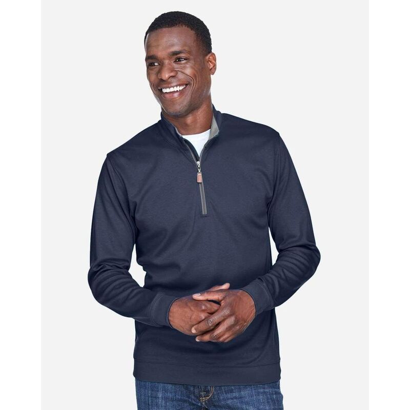 デボンアンドジョーンズ レディース トップス Tシャツ Devon & Jones DRYTEC20 Performance Quarter-Zipullover Navy Grey Heather グレー｜ReVida 店