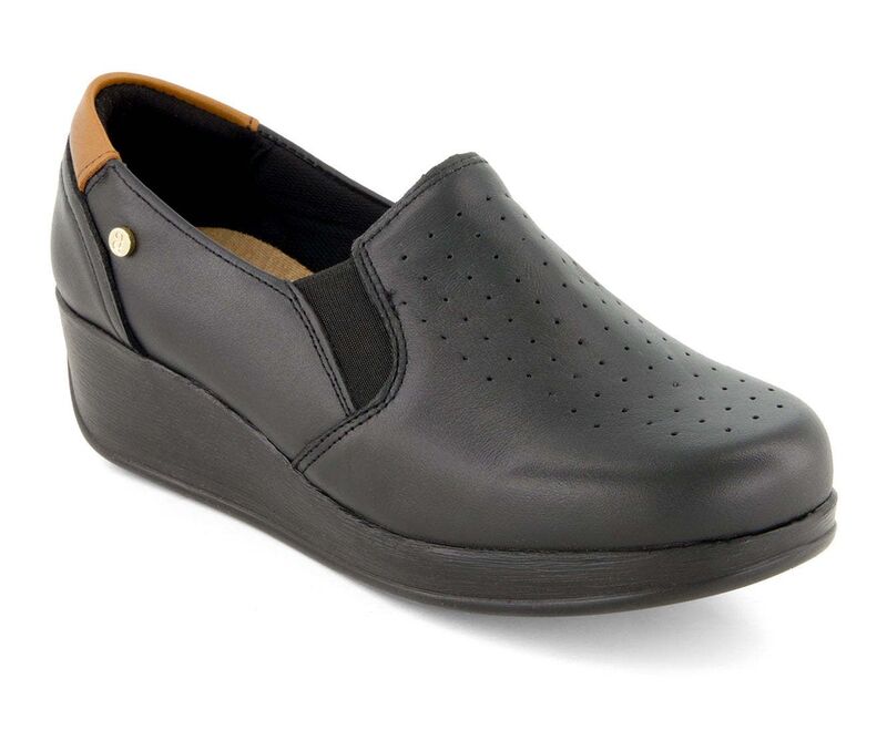 アンドレア レディース シューズ スリッポン・ローファー プラットホーム なめし革 Andrea Women\u0027s Leather Platform Loafers 83409 Black 黒いこと
