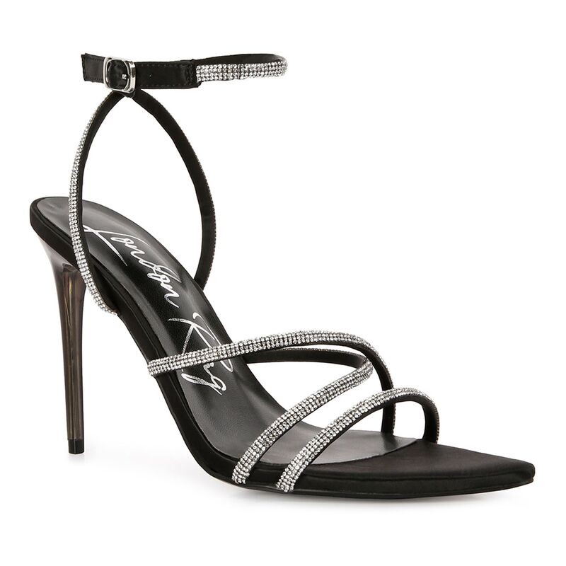 ロンドンラグ レディース シューズ パンプス サンダル London Rag Dare Me Women\u0027s Embellished Stiletto Sandals Black 黒いこと