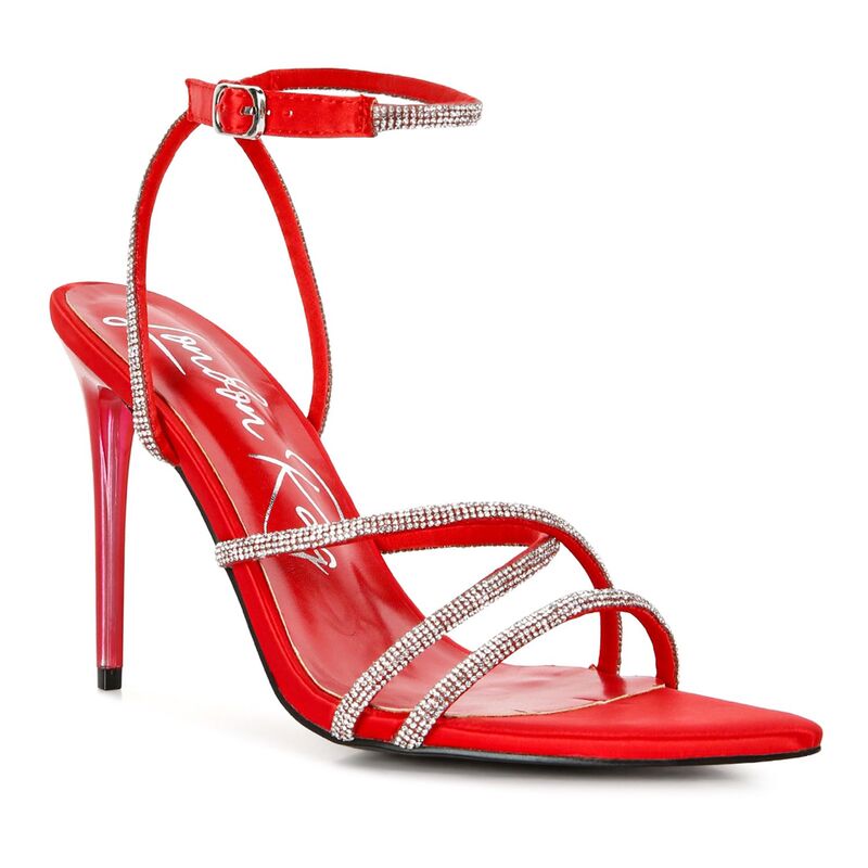 ロンドンラグ レディース シューズ パンプス サンダル London Rag Dare Me Women\u0027s Embellished Stiletto Sandals Red 赤いこと