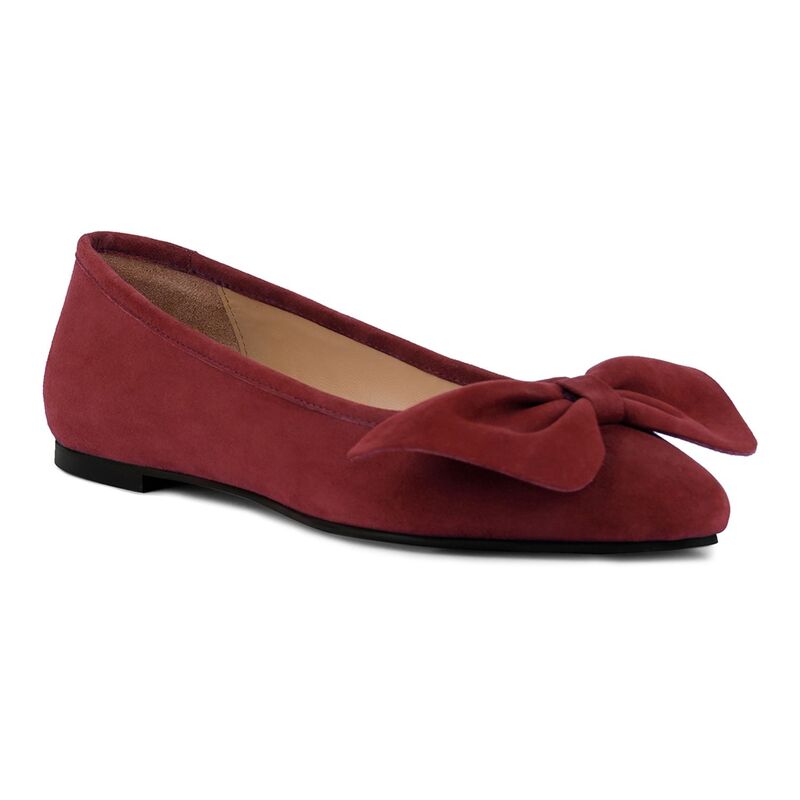 ラグアンドコー レディース シューズ サンダル スエードクロス Rag \u0026 Co Chuckle Women\u0027suede Ballet Flats Burgundy バーガンディ