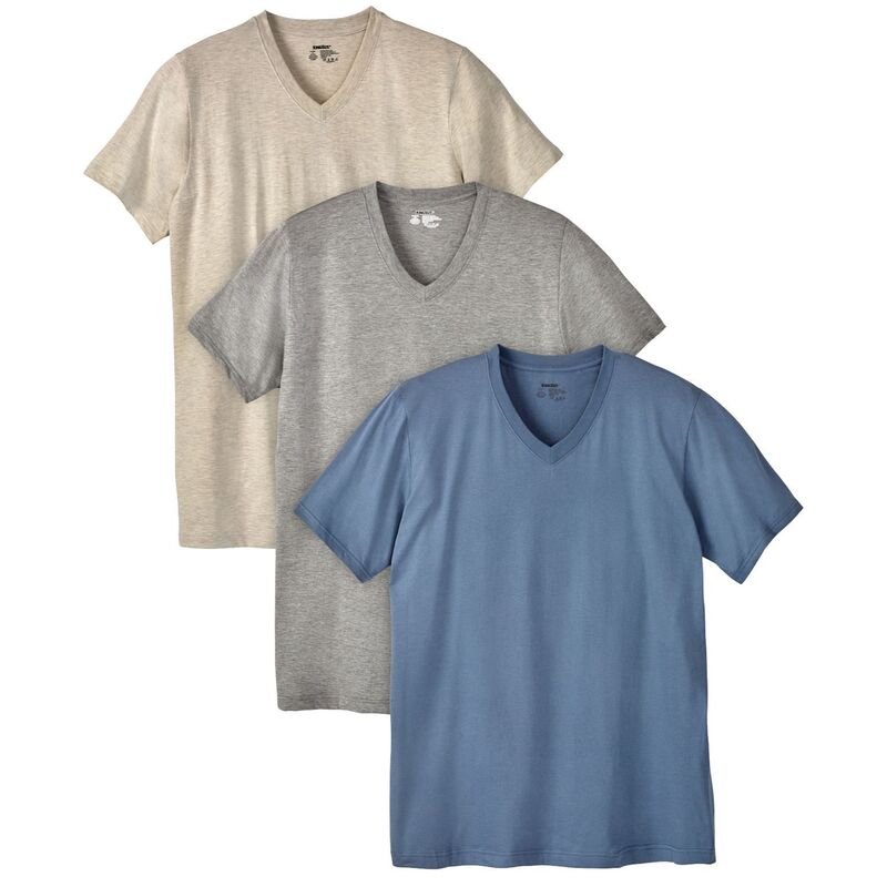 キングサイズ レディース トップス プルオーバー Vのど首 トール 綿織物 KingSize Men\u0027s Big \u0026 Tall Cotton V-Neck Undershirt 3-Pack Colors