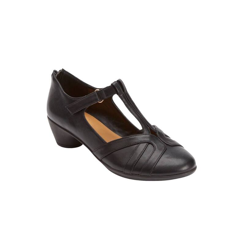 コンフォートビュー レディース シューズ パンプス Comfortviewomen\u0027s The T-Strap Shootie Black 黒いこと