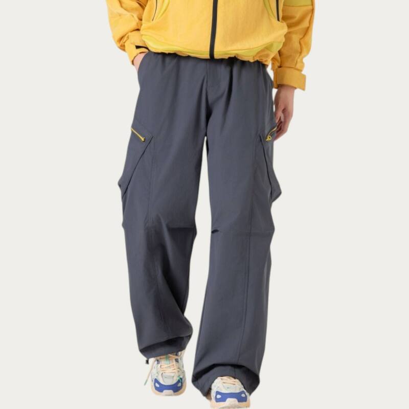 アンナカシ レディース ボトムス カジュアルパンツ リラックスフィット カーゴパンツ ドローコードウエスト Anna-Kaci Men's Relaxed Fit Cargo Pants with Side Pockets and Adjustable Drawstring Waist Dark Gray グレー｜ReVida 店