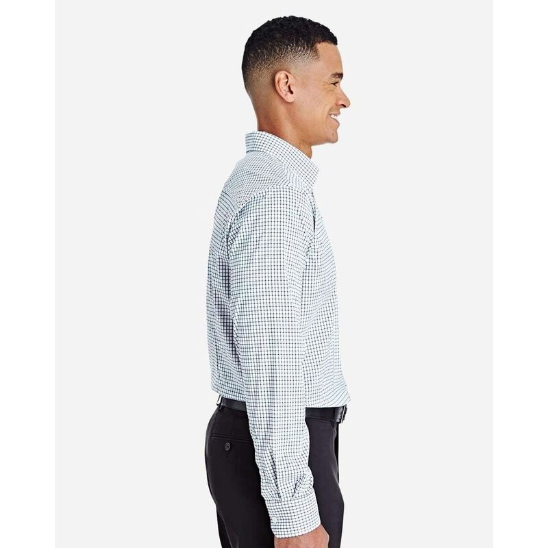 デボンアンドジョーンズ レディース トップス プルオーバー Devon \u0026 Jones CrownLux Performance Micro Windowpane Woven Dresshirt Navy And White 白いこと