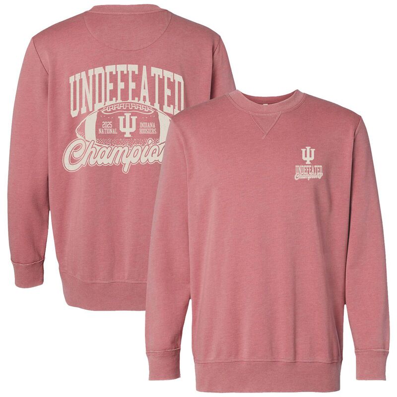 想い浮かべる壱 レディース トップス プルオーバー ヴィンテージ 汗水 Image One Unisex Crimson Indiana Hoosiers College Football Playoff 2025 National Champions Vintage Wash Undefeated Sweatshirt Ind Red 赤いこと