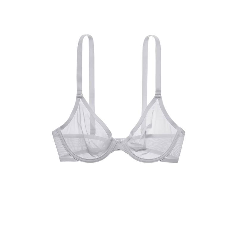 クープ レディース アンダーお召しもの ブラ メッシュ CUUP The Plunge - Mesh Dove