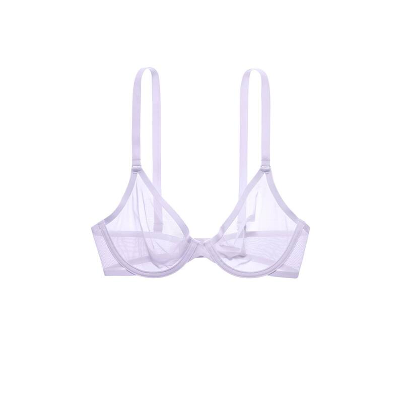 クープ レディース アンダーお召しもの ブラ メッシュ CUUP The Plunge - Mesh Lilac 紫はしどい