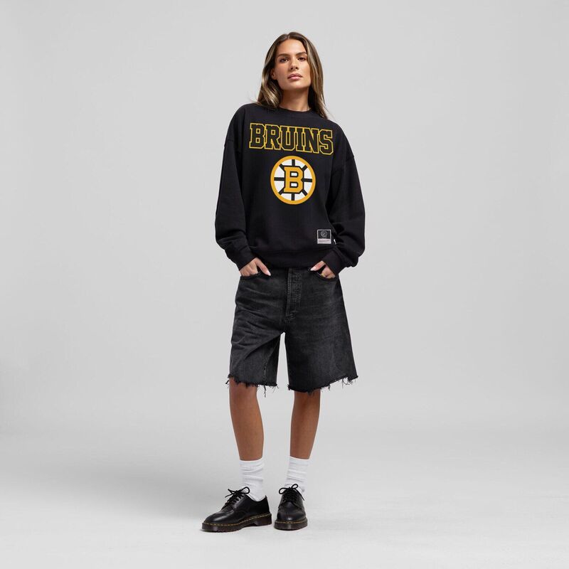 ミッチェル\u0026ネス レディース トップス プルオーバー 汗水 Women\u0027s Mitchell \u0026 Ness Black Boston Bruins Core Oversized Sweatshirt Bsblack 黒いこと