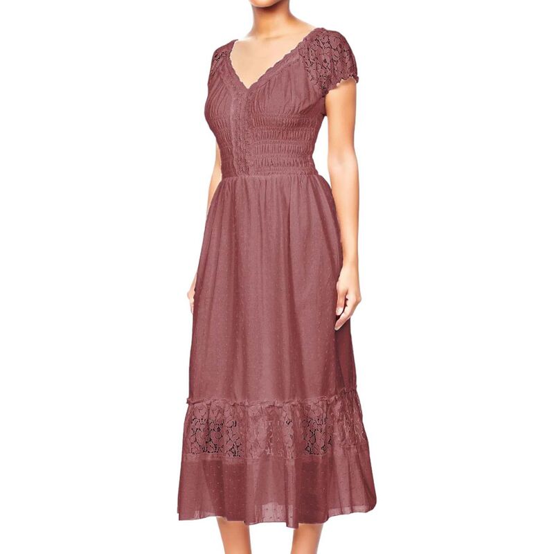 アンナカシ レディース トップス ワンピース レース マキシ Anna-Kaci Women's Renaissance Boho Lace Maxi Dress Pink ピンク|ReVida 店