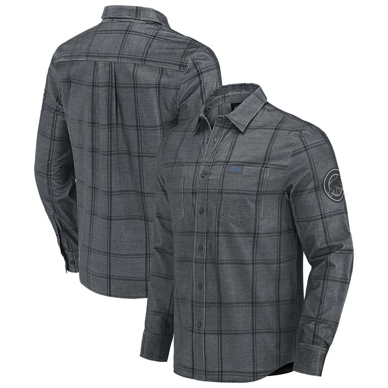ダリウス・ラッカー 寄せあわせ バイ ファナティクス レディース トップス プルオーバー コール天 Men\u0027s Darius Rucker Collection by Fanatics Gray Chicago Cubs Thin Wale Corduroy Plaid Button Up Shirt Cub Grey 薄墨色
