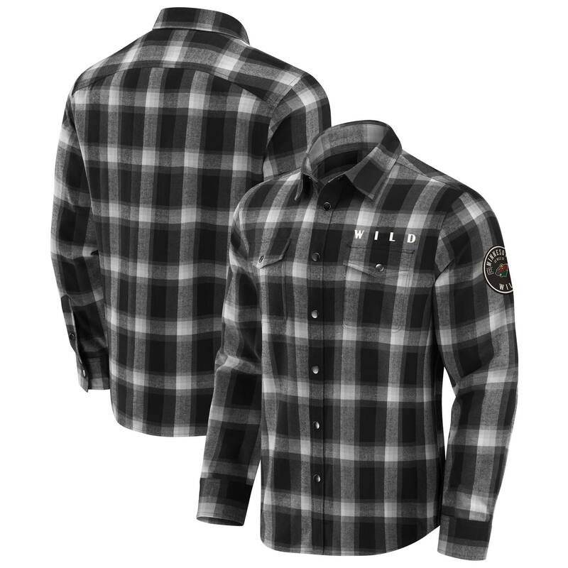 ダリウス・ラッカー 寄せあわせ バイ ファナティクス レディース トップス プルオーバー Men\u0027s Darius Rucker Collection by Fanatics Black Minnesota Wild Flannel Plaid Full-Snap Shirt Wld Black 黒いこと