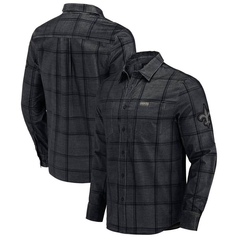 ダリウス・ラッカー 寄せあわせ バイ ファナティクス レディース トップス プルオーバー コール天 Men\u0027s Darius Rucker Collection by Fanatics Black New Orleansaints Micro Corduroy Plaid Button Up Shirt Snt Black 黒いこと