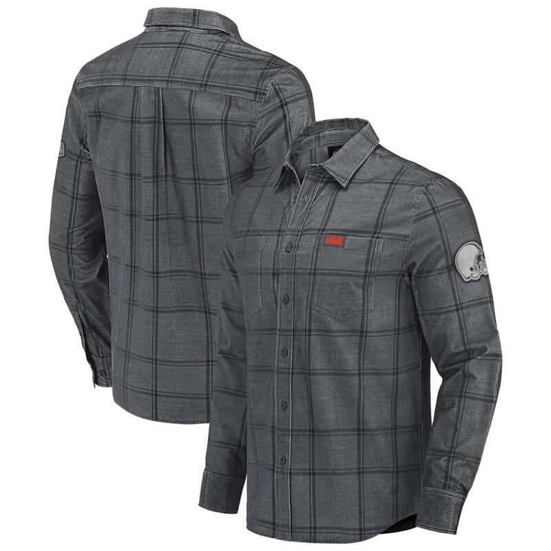 ダリウス・ラッカー 寄せあわせ バイ ファナティクス レディース トップス プルオーバー コール天 Men\u0027s Darius Rucker Collection by Fanatics Gray Cleveland Browns Micro Corduroy Plaid Button Up Shirt Brn Grey 薄墨色