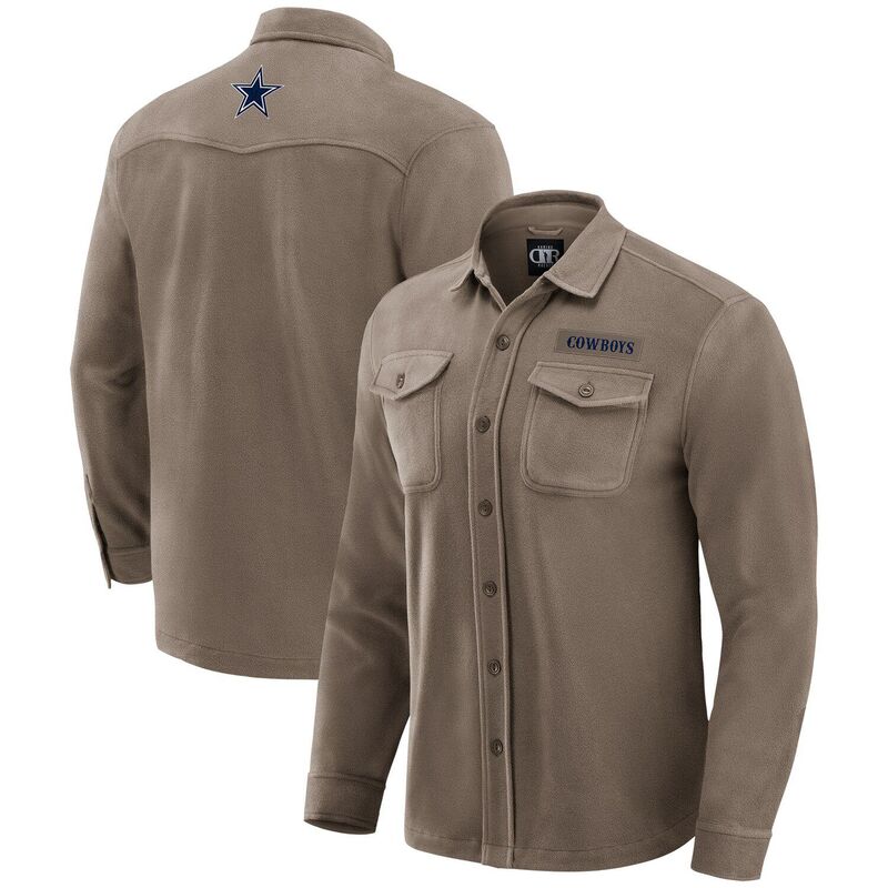 ダリウス・ラッカー 寄せあわせ バイ ファナティクス レディース トップス プルオーバー フリース Men\u0027s Darius Rucker Collection by Fanatics Tan Dallas Cowboys Polar Fleece Cozy Button-Up Shirt Cow Multi マルチ色合い
