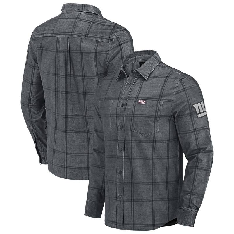 ダリウス・ラッカー 寄せあわせ バイ ファナティクス レディース トップス プルオーバー コール天 Men\u0027s Darius Rucker Collection by Fanatics Gray New York Giants Micro Corduroy Plaid Button Up Shirt Gia Grey 薄墨色