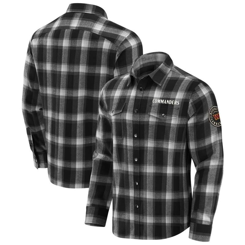 ダリウス・ラッカー 寄せあわせ バイ ファナティクス レディース トップス プルオーバー Men\u0027s Darius Rucker Collection by Fanatics Black Washington Commanders Flannel Plaid Full-Snap Shirt Wft Black 黒いこと