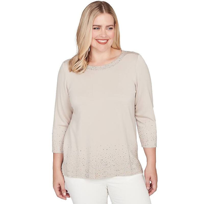 アルフレッド ダナー レディース トップス プルオーバー 編み物 Women\u0027s Alfredunner Heat Set Sparkle Ombre Border Knitop No Color