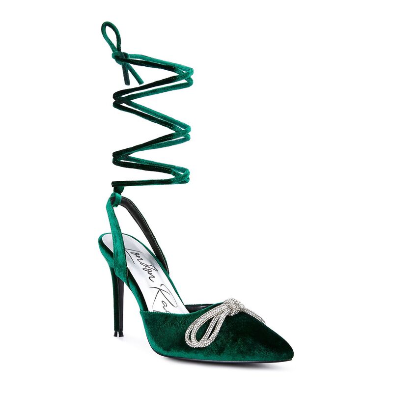 ロンドンラグ レディース シューズ パンプス 天鵝絨 踵 London Rag Big Treat Women\u0027s Velvetie-Up Higheels Green 緑であること
