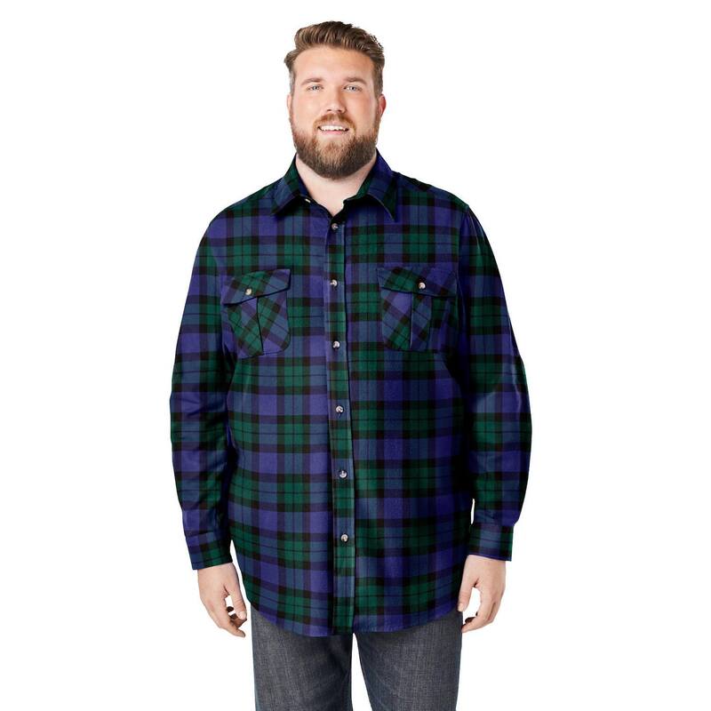 キングサイズ レディース トップス Tシャツ トール KingSize Men's Big & Tall Signature Plaid Flannel Shirtartan Plaid チェック｜ReVida 店