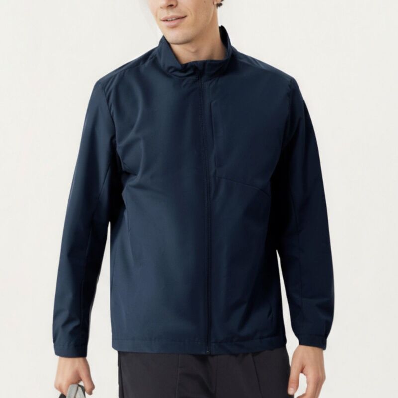 アンナカシ レディース アウター 上衣・上衣 Anna-Kaci Men\u0027s Lightweight Zip-Up Jacket with Stand Collar and Long Sleeves Navy 米国海軍