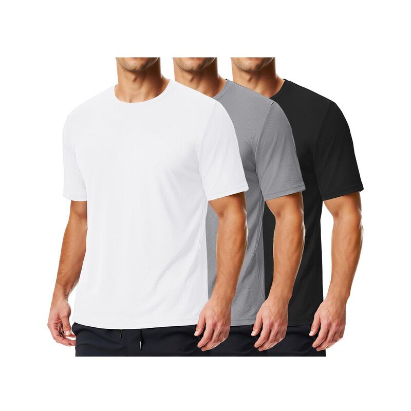クーファンディ レディース トップス プルオーバー 労働者の一団のど首 COOFANDY 3 Pack Men\u0027 Workout Shirts Quick Dry Moisture Wicking Athletic T-Shirts Casual Crew Neck Black White True Grey 白いこと