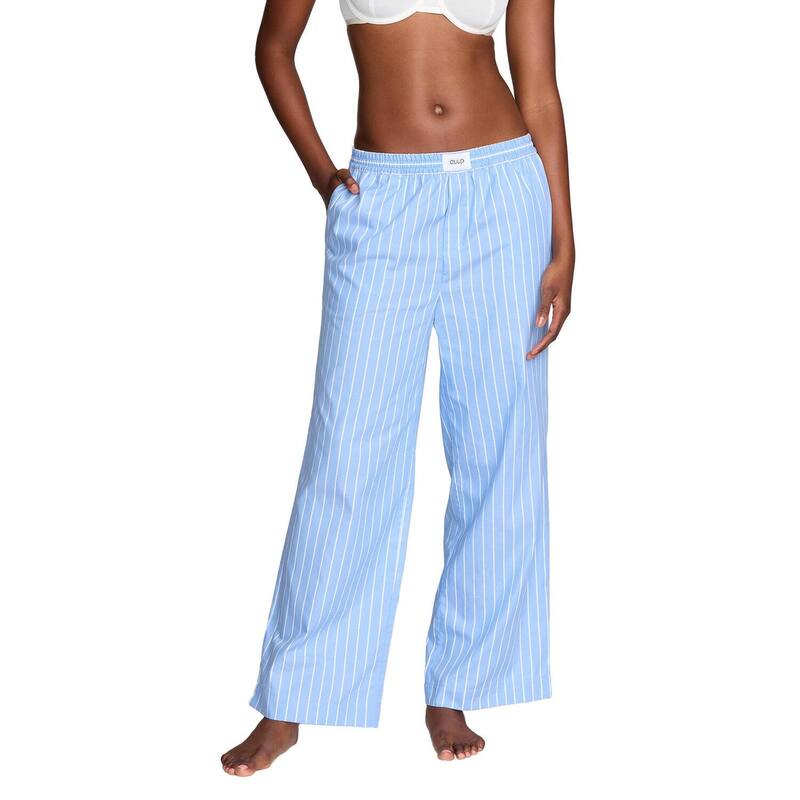 クープ レディース アンダー御召しもの ナイト爵御召しもの 綿織物 CUUP The Lounge Pant- Cotton Ocean Stripe 縞模様