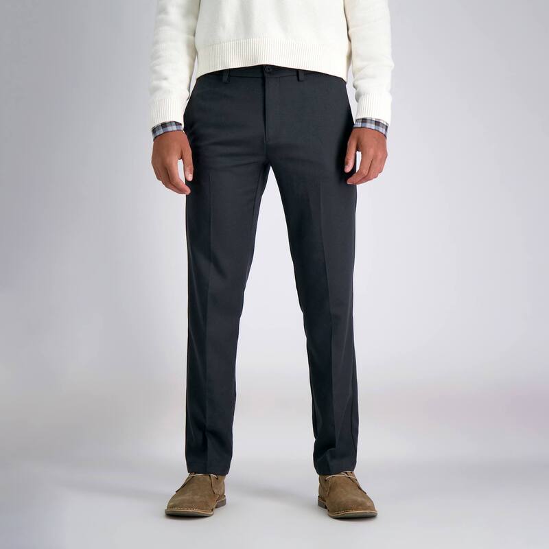 ハガー レディース ボトムス カジュアルパンツ Men's Haggar Cool 18 PRO Straight-Fit Wrinkle-Free Flat-Front Super Flex Waist Pants Dark Gray Heather グレー｜ReVida 店