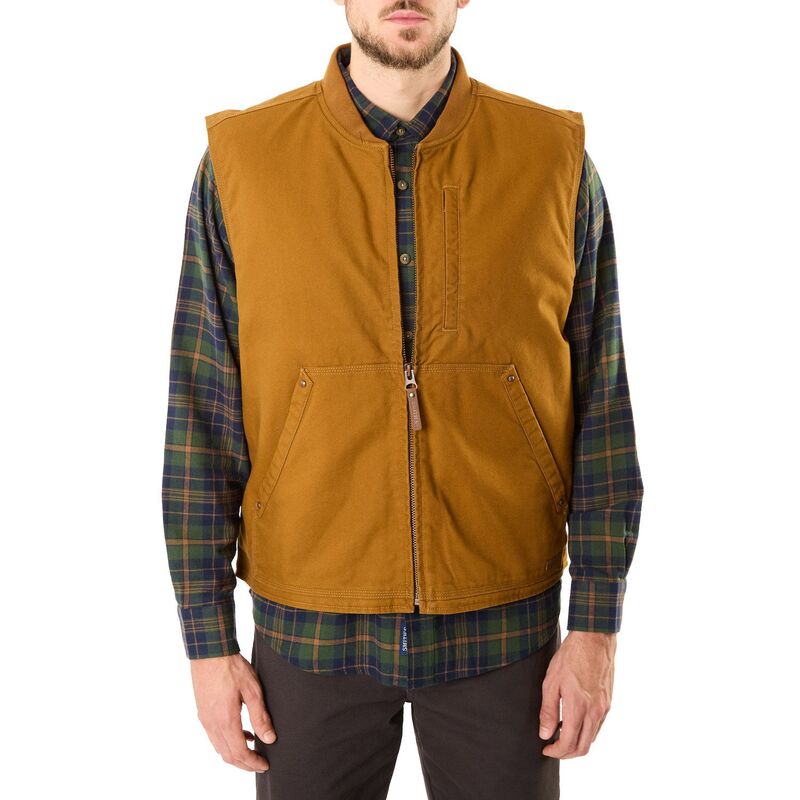 スミス細工物お召しもの レディース アウター 上衣・上衣 より良い Men\u0027smith\u0027s Workwear Sherpa-Lineduck Canvas Work Vest Camel Brown 赤銅色