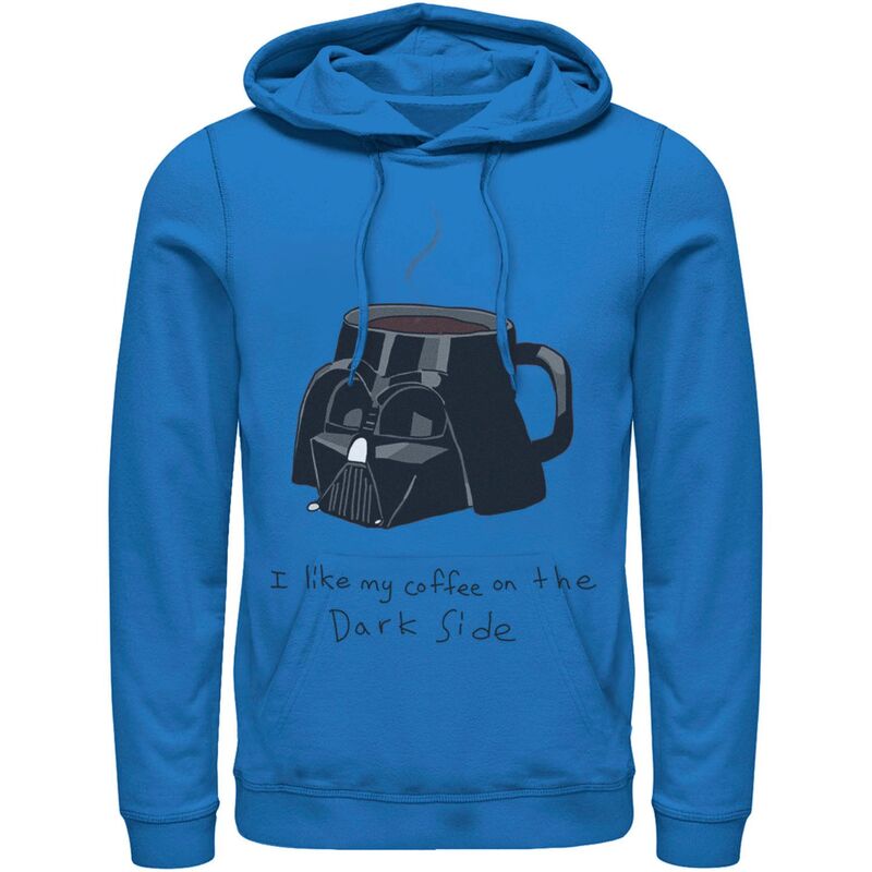 アニメ文字記号 レディース トップス プルオーバー パーカー Licensed Character Men\u0027star Wars Darth Vader Mug I Like My Coffee On The Dark Side Hoodie Royal 珈琲