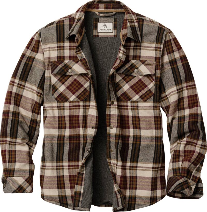 レジェンダリーホワイトテイルズ レディース アウター 上衣・上衣 プルオーバー Men\u0027s Legendary Whitetails Archer Thermalined Flannel Shirt Jacket Cedarwood Plaid 読み合わせる