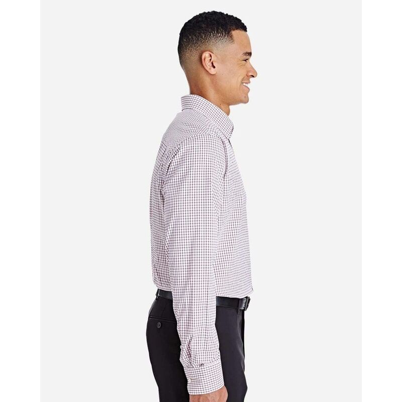 デボンアンドジョーンズ レディース トップス プルオーバー Devon \u0026 Jones CrownLux Performance Micro Windowpane Woven Dresshirt Burgundy And White 白いこと