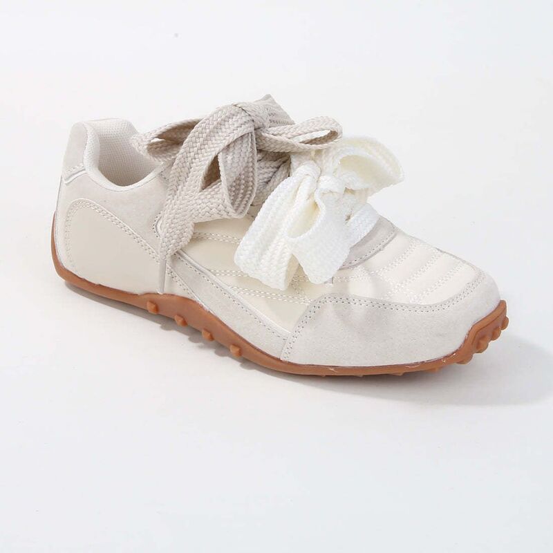 赤ちょうちんネス レディース シューズ スニーカー スピード競技 BERNESS Lacey Double Lace Sneakers Cream 皮膚軟化剤