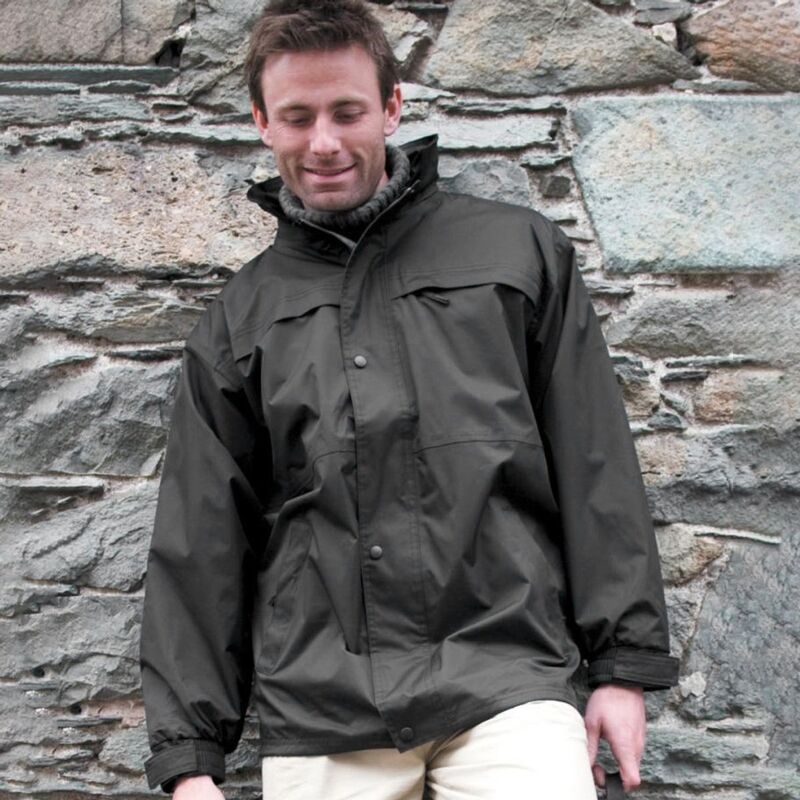 リザルト レディース アウター 上衣・上衣 Result Mens Mid-Weight Multi-Function Waterproof Windproof Jacket Black And Grey 黒いこと