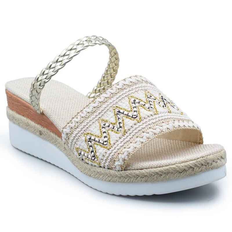 ヘンリーフェレーラ レディース シューズ サンダル プラットフォーム Henry Ferrera Zig Zag Women's Braided Straplatform Wedge Sandal Beige ベージュ|ReVida 店