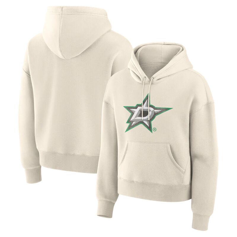 ファナティクス レディース トップス プルオーバー ロゴタイプ パーカー Women\u0027s Fanatics Cream Dallastars Distressed Logo Hoodie Str Beige ベージュ