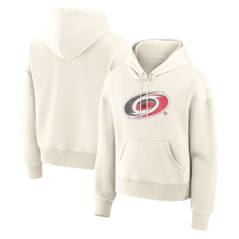ファナティクス レディース トップス プルオーバー ロゴタイプ パーカー Women\u0027s Fanatics Cream Carolina Hurricanes Distressed Logo Hoodie Hur Beige ベージュ