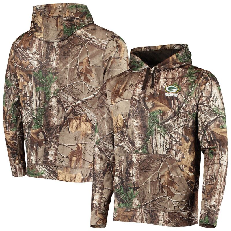 ダンブルック レディース トップス プルオーバー フリース パーカー Men\u0027s Dunbrooke Realtree Camo Green Bay Packers Circle Champion Tech Fleece Pullover Hoodie Pkr Green 緑であること