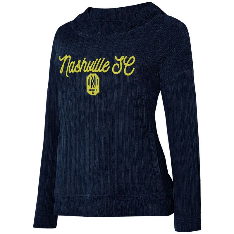 アンブランデッド レディース トップス プルオーバー Unbranded Women\u0027s Conceptsport Navy Nashville SC Linger Long Sleeve Hooded Top Mls Navy 米国海軍