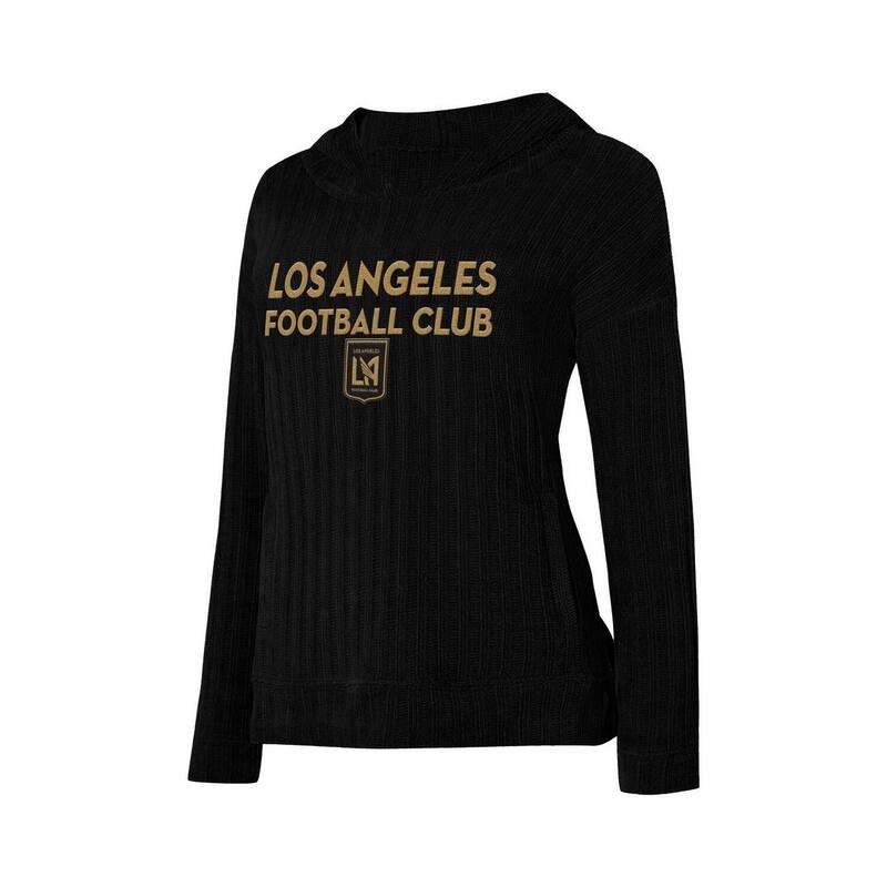 アンブランデッド レディース トップス プルオーバー Unbranded Women\u0027s Conceptsport Black LAFC Linger Long Sleeve Hooded Top Lfc Black 黒いこと