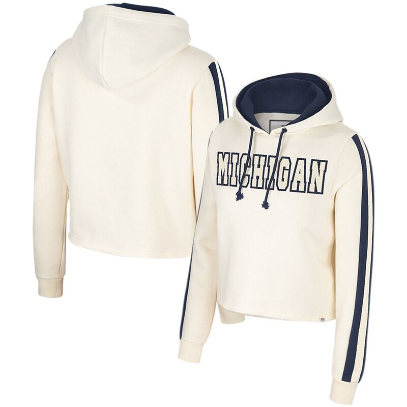 円形劇場 レディース トップス プルオーバー クロップド パーカー Women\u0027s Colosseum Creamichigan Wolverines Perfect Date Cropped Pullover Hoodie Mic Beige ベージュ