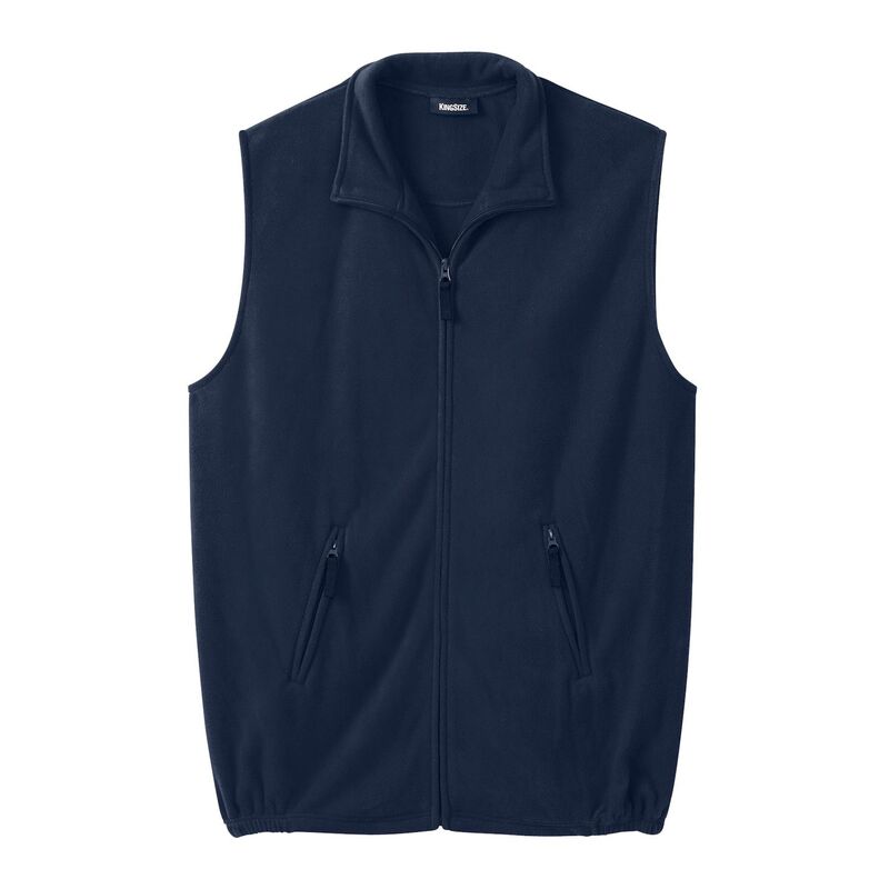 キングサイズ レディース アウター 上衣・上衣 足し加える大きさ トール より良い フリース KingSize Men\u0027s Big \u0026 Tall Explorer Plush Fleece Zip Vest Navy 米国海軍