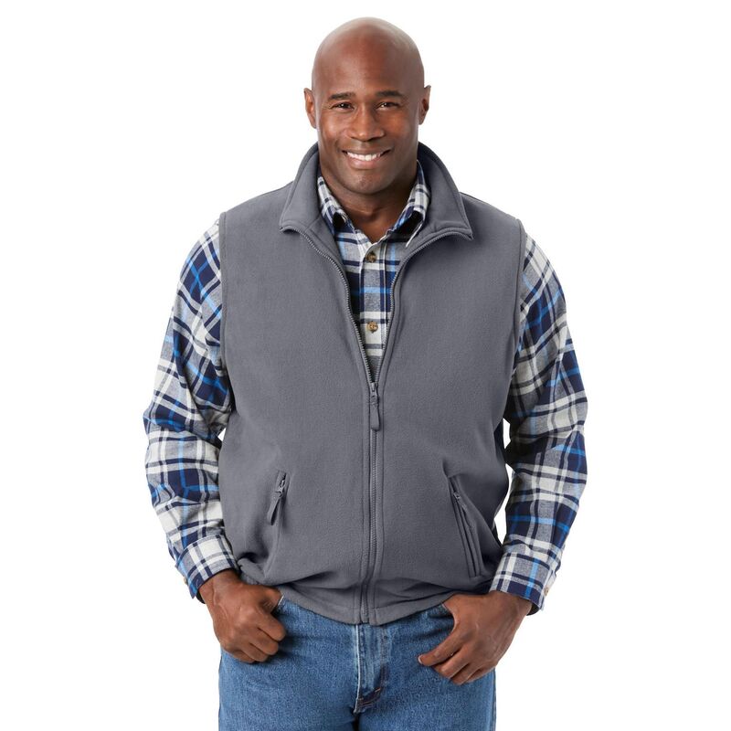 キングサイズ レディース アウター 上衣・上衣 足し加える大きさ トール より良い フリース KingSize Men\u0027s Big \u0026 Tall Explorer Plush Fleece Zip Vesteel