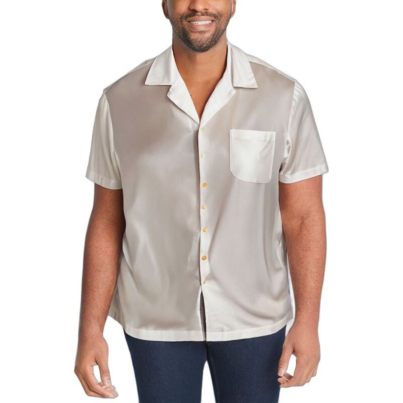 キングサイズ レディース トップス プルオーバー トール KingSize Men\u0027s Big \u0026 Tall Solid Camp Shirt White 白いこと