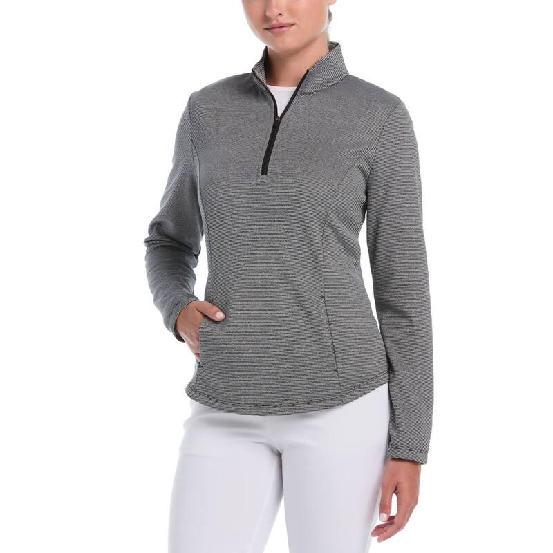 地びたゲットー レディース トップス プルオーバー スウェーター Women\u0027s Grand Slam Quarter-Zip Golf Sweater Dark Caviar Heather ギョリュウモドキ