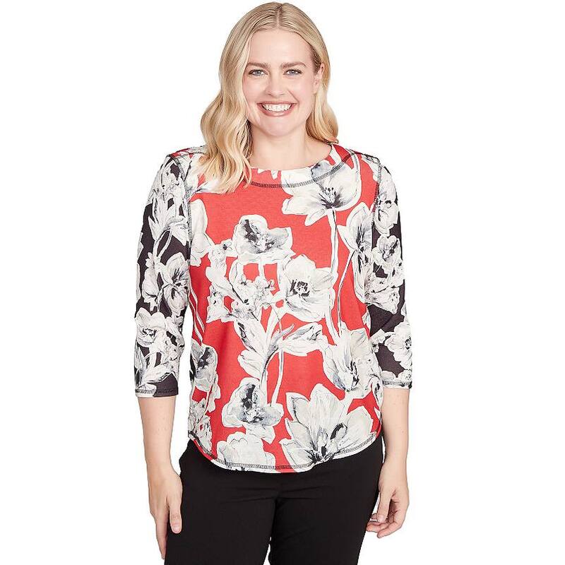 アルフレッド ダナー レディース トップス プルオーバー ヴィンテージ 御花柄 プチ 御花 Petite Alfredunner Dynamic Floral Vintage Watercolor Top No Color
