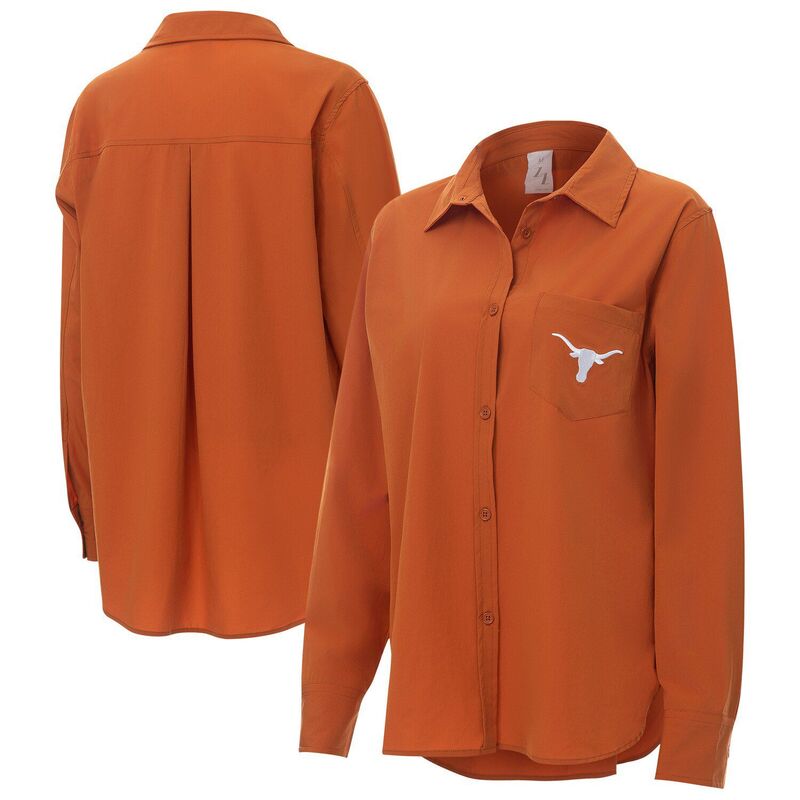 ズーザッツ レディース トップス プルオーバー Women\u0027s ZooZatz Burnt Orange Texas Longhornstretch Woven Button-Up Shirtex Multi マルチ色つや